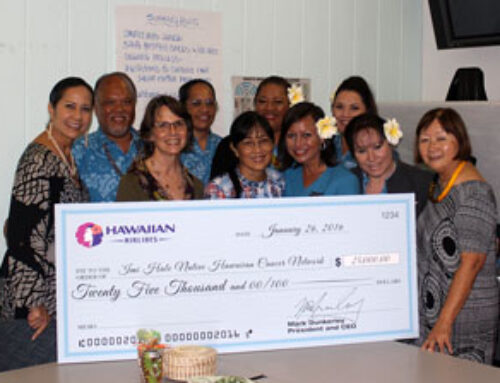 Imi Hale receives $25,000 donation from Hawaiian Airlines for cancer training and education